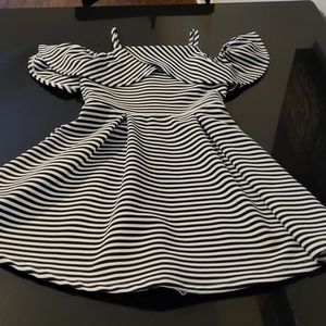 Easter Dress Black and white stripe